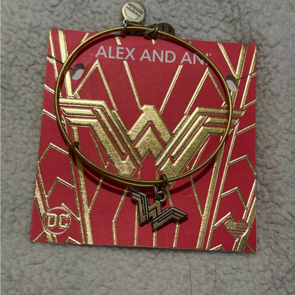 Alex and Ani Gold Wonder Woman Emblem Bracelet, includes 6 different bracelets